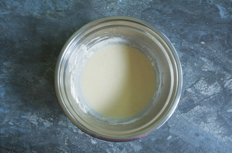 step 3 add milk mixture to flour mixture