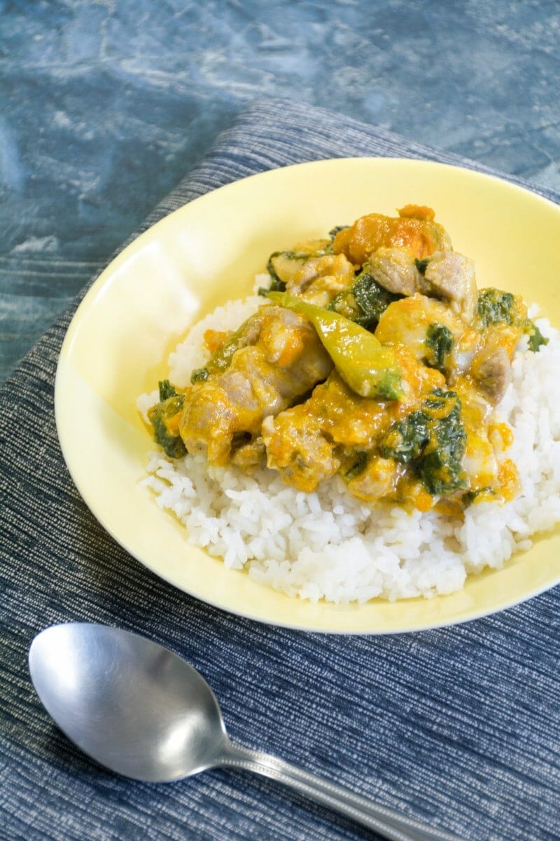 Filipino Pork Ginataan On Rice
