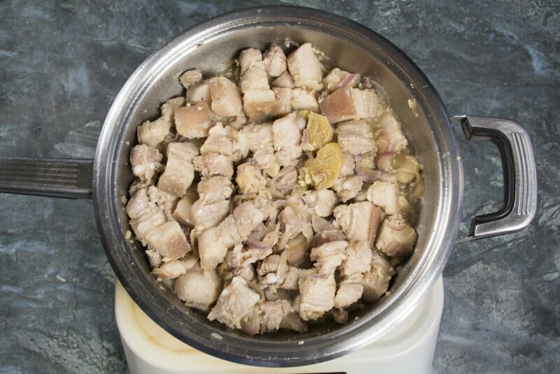 Step 2 Add Chopped Pork Belly