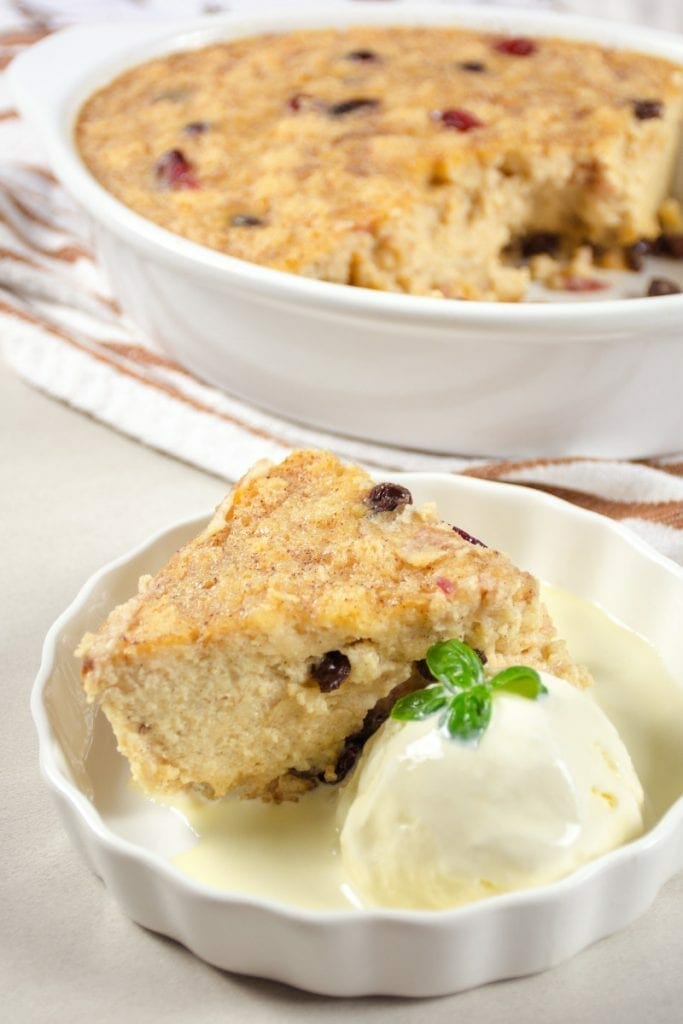 Filipino Pudding With Ice Cream