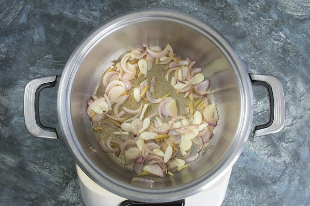 Step 2 Ginger Onions Garlic In Pot