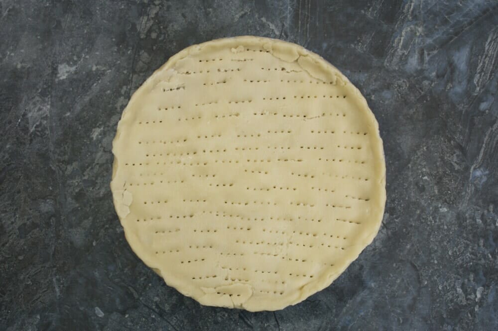 Step 11 Flattened Dough With Holes In Tin
