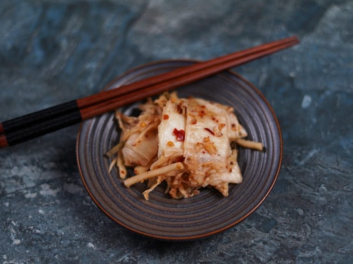 piece of filipino spicy kimchi on plate