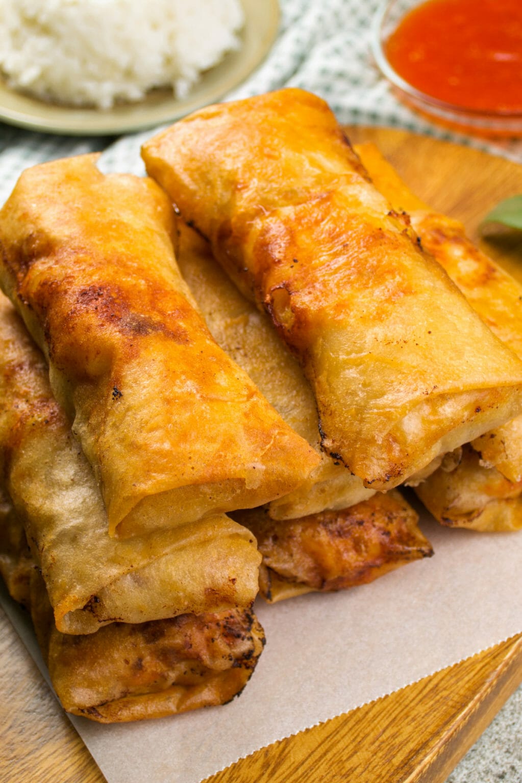 Filipino Chicken Lumpia Lumpiang Shanghai Spring Rolls Recipe