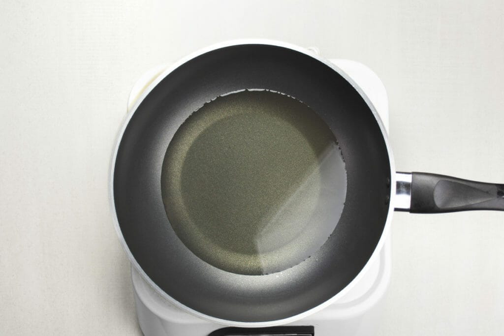 step 8 add oil to pan medium high heat