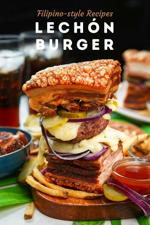 lechon burger filipino style