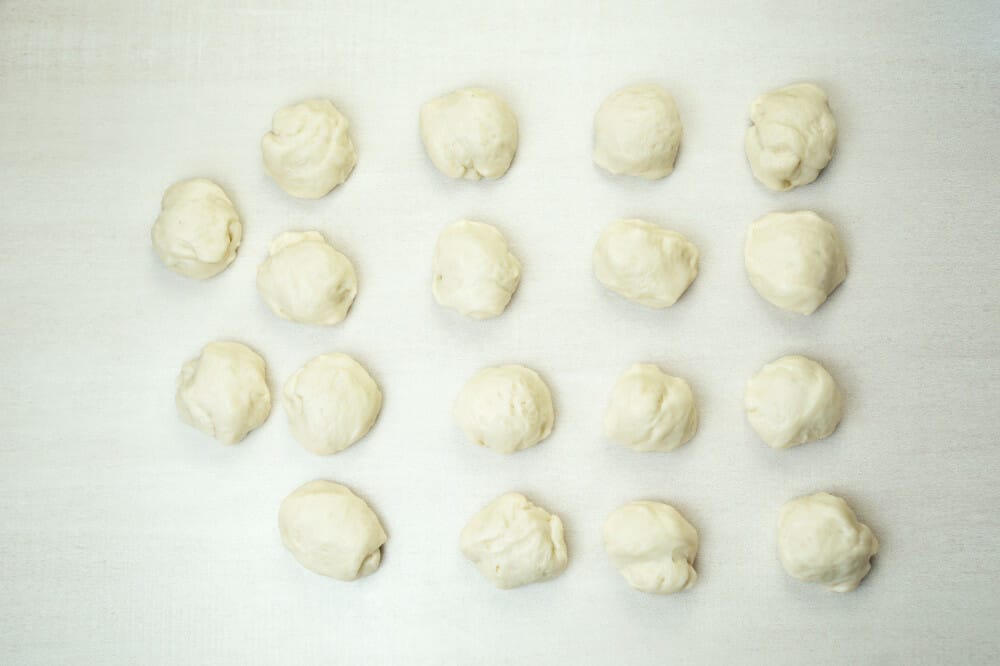 arrange step 2 roll dough into balls