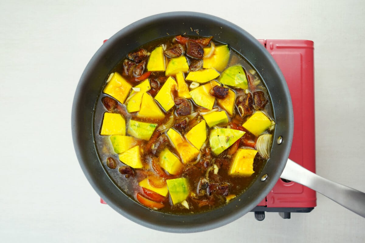 step 6 add butternut squash and cook