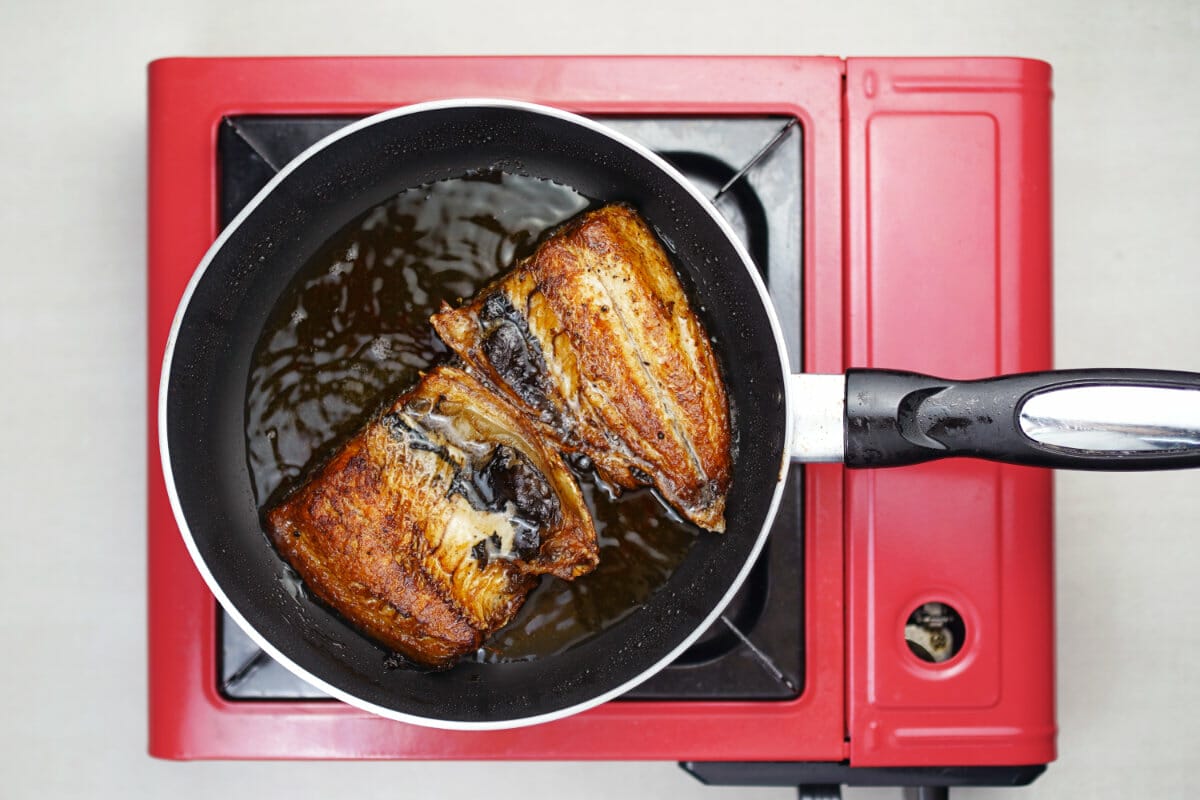 step 5 fry fish pieces
