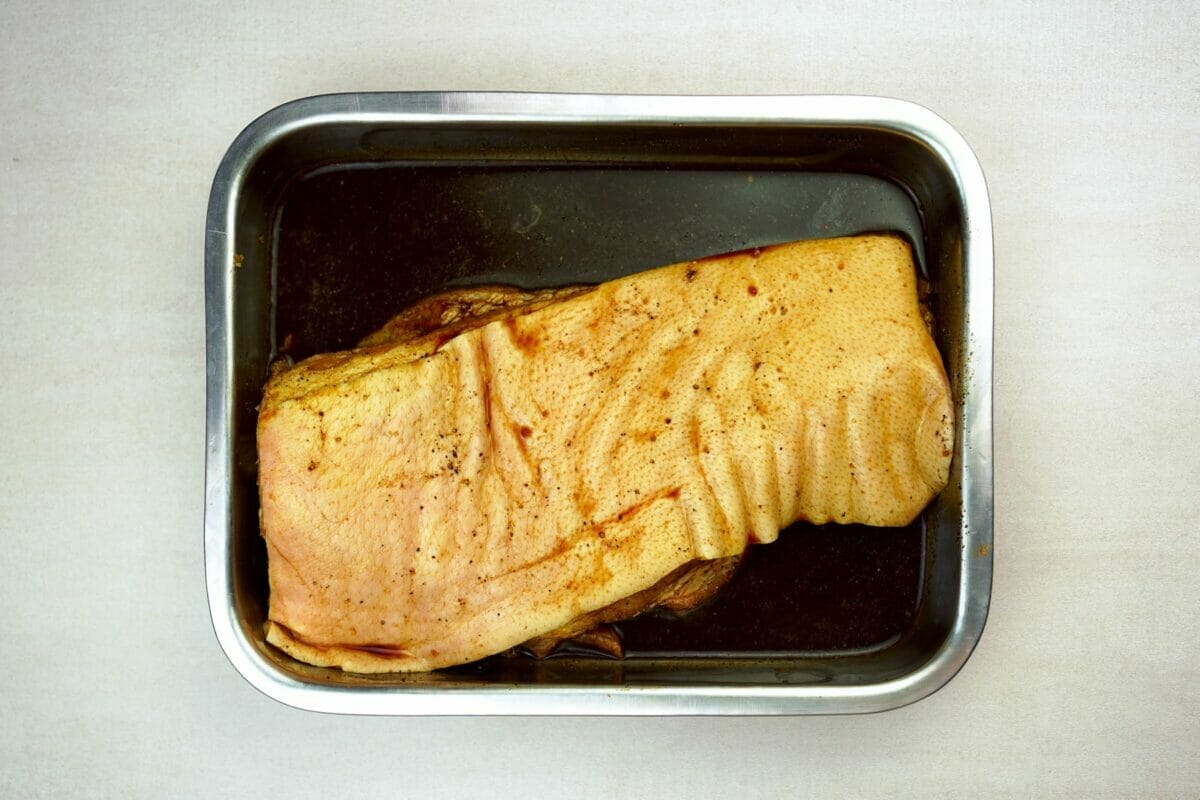 step 3 - Seasoning pork belly with salt pepper