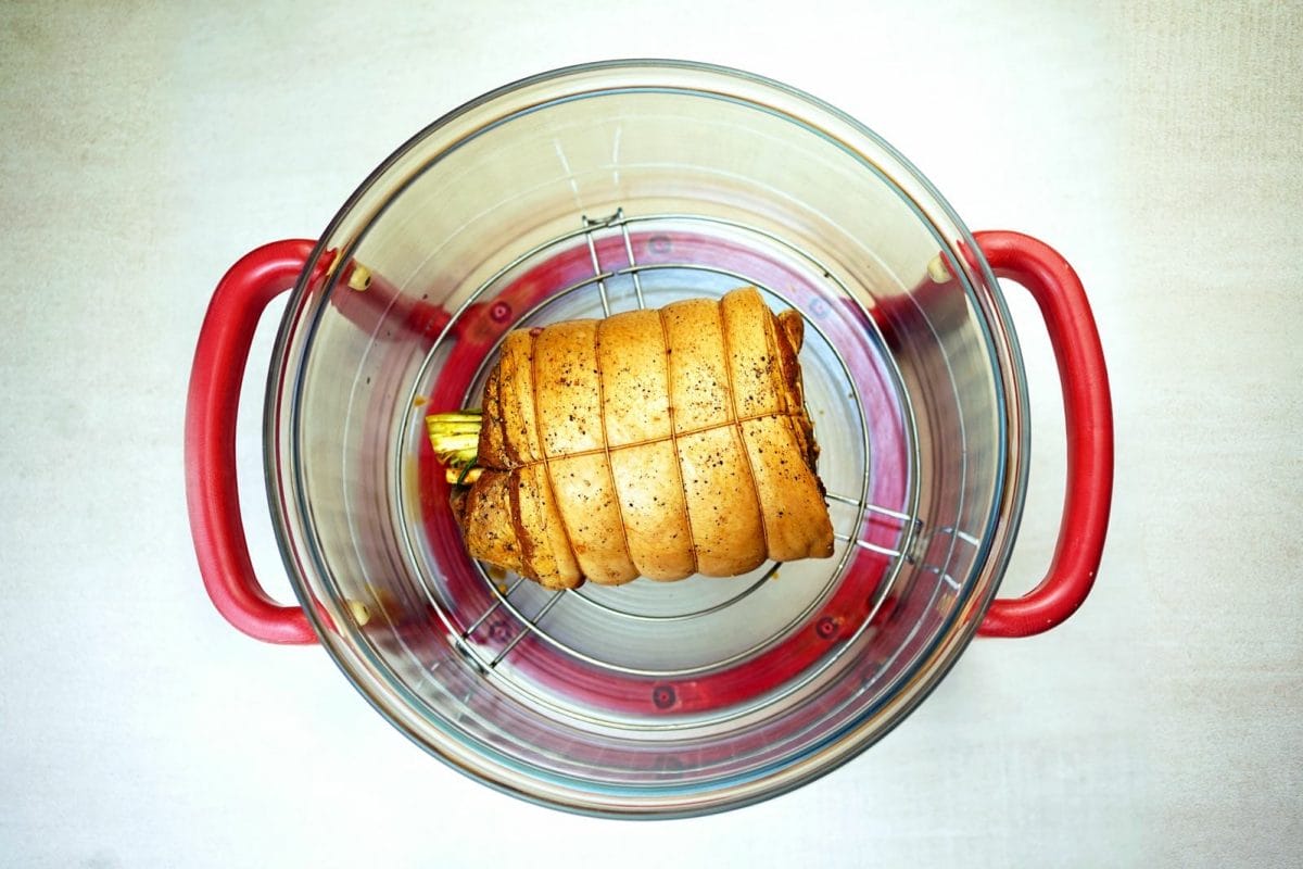 Step 8 Roasting marinated pork belly